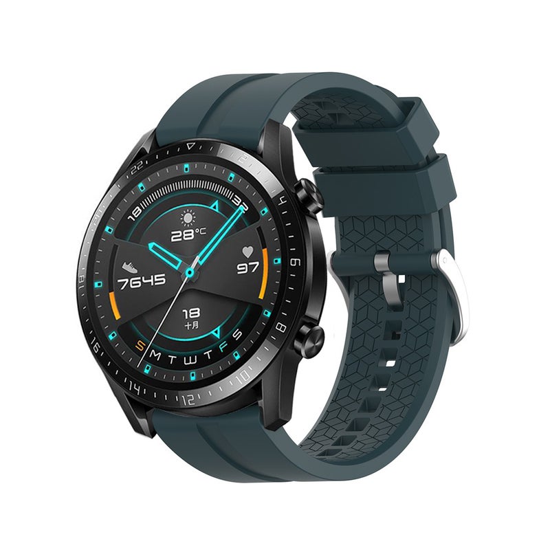 22mm Silicone Watch Strap With Buckle Clasp For Honor Magic Smartwatch Dark Grey - Image 3