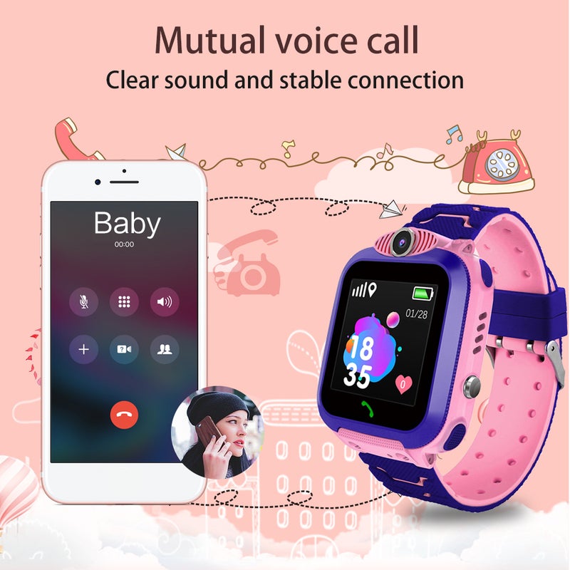 Generic - TR5-1 1.54 Inch Screen Multi-Function Micro SIM Card Slot Silicone Strap Smartwatch For iOS/Android Phones Pink - Image 1