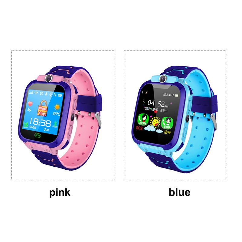 Generic - 1.44 Inch Screen Multi-Function Micro SIM Card Slot Silicone Strap Smartwatch For iOS/Android Phones Pink - Image 1