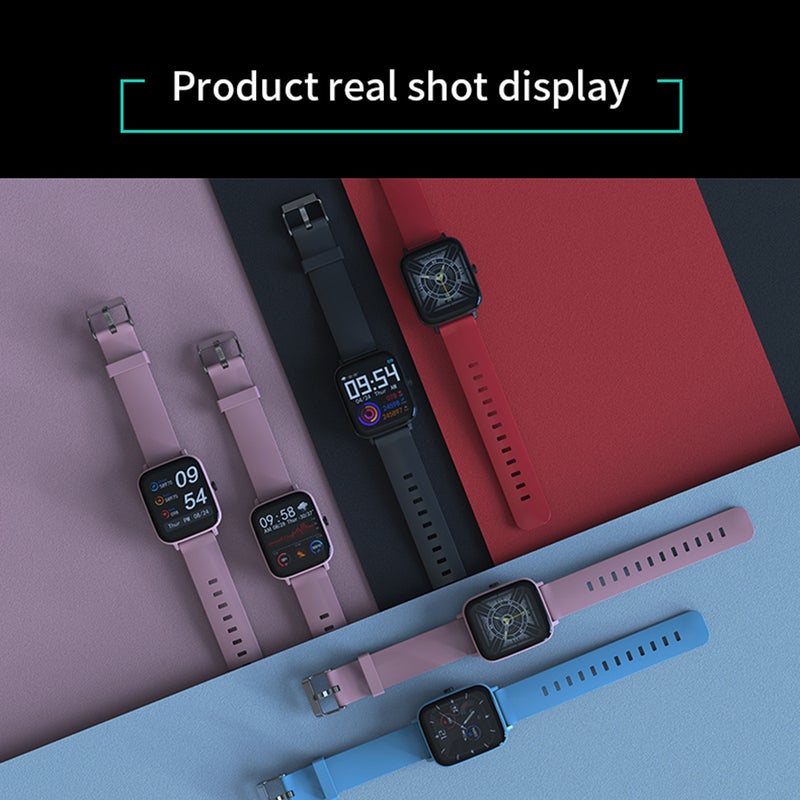 Generic - GT168 IP67 Waterproof Multi-Function Smartwatch For iOS/Android Phones Pink - Image 1
