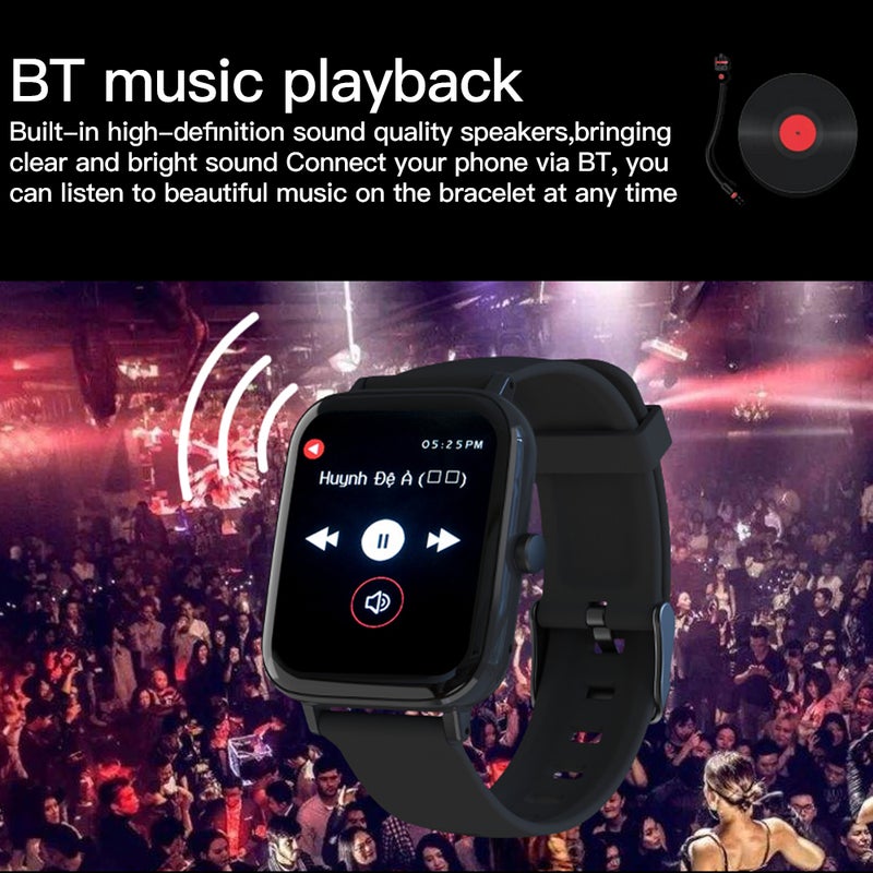 Generic - GT168 IP67 Waterproof Multi-Function Smartwatch For iOS/Android Phones Black - Image 1