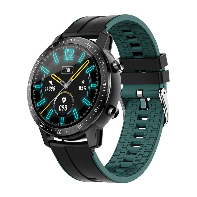 Generic - S30 1.3 Inches Touch Screen IP68 Waterproof Multi-Function Smartwatch For iOS/Android Phones Green - Image 1
