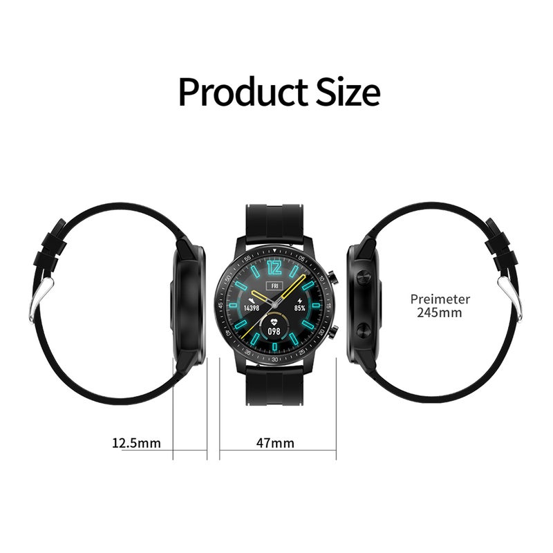 Generic - S30 1.3 Inches Touch Screen IP68 Waterproof Multi-Function Smartwatch For iOS/Android Phones Green - Image 1