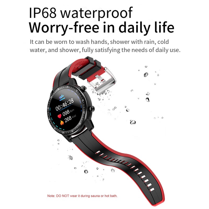 Generic - S30 1.3 Inches Touch Screen IP68 Waterproof Multi-Function Smartwatch For iOS/Android Phones Green - Image 1