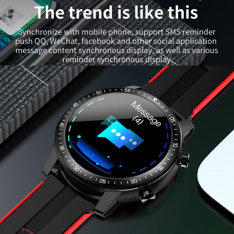 Generic - S30 1.3 Inches Touch Screen IP68 Waterproof Multi-Function Smartwatch For iOS/Android Phones Green - Image 1