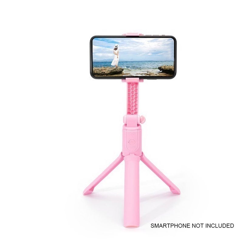 H5 Portable Adjustable PTZ Anti-Shake Handle Stabilizer For Smartphones Pink  - Image 4