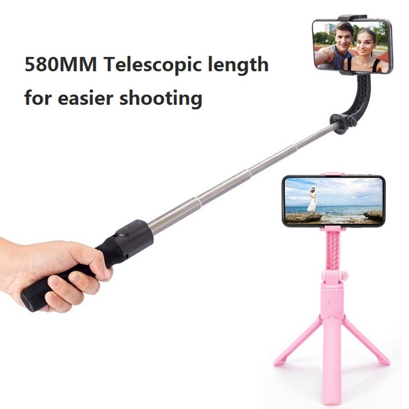 H5 Portable Adjustable PTZ Anti-Shake Handle Stabilizer For Smartphones Black  - Image 2