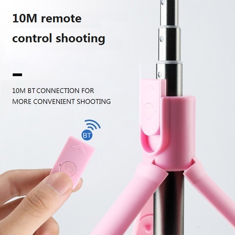 H5 Portable Adjustable PTZ Anti-Shake Handle Stabilizer For Smartphones Pink  - Image 5