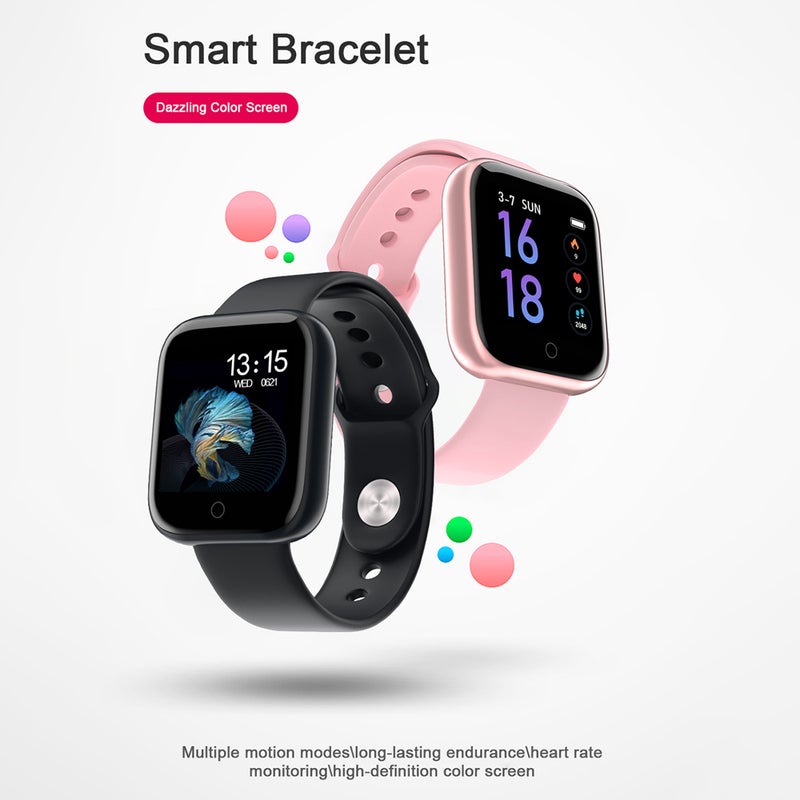 T80S Touch Screen Waterproof Multi-Function Smartwatch For iOS/Android Phones Pink - Image 3