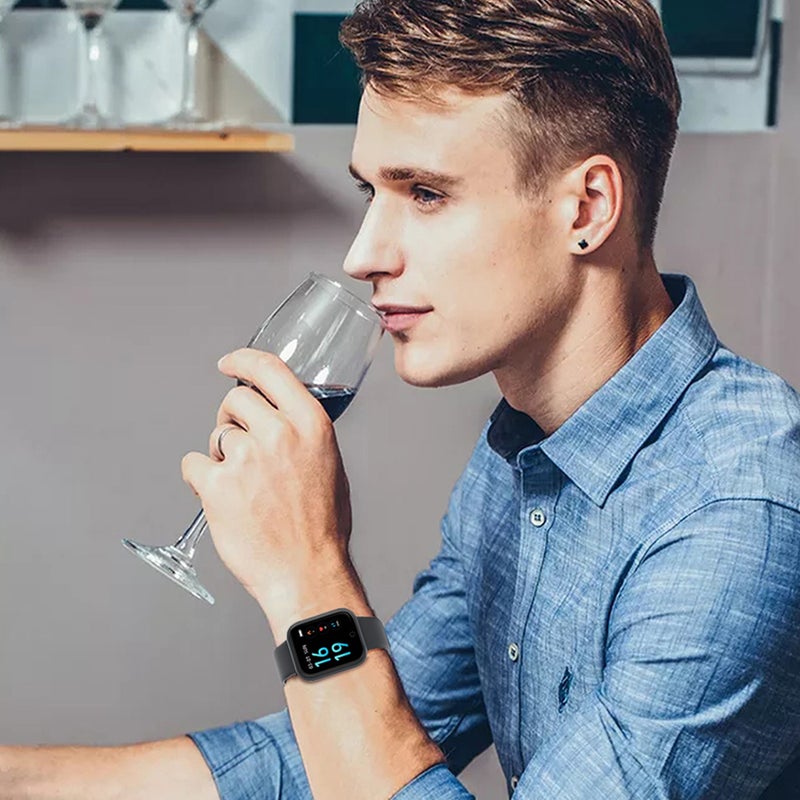 T80S Touch Screen Waterproof Multi-Function Smartwatch For iOS/Android Phones Pink - Image 2