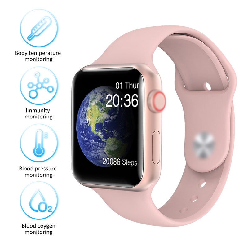 V10 1.3 Inch Colour Screen IP67 Waterproof Multi-Function Smartwatch For iOS/Android Phones Rose Gold - Image 2