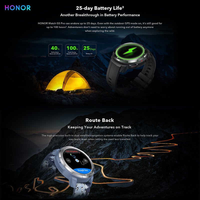 Honor - Waterproof Multi-Function Smartwatch Black - Image 1