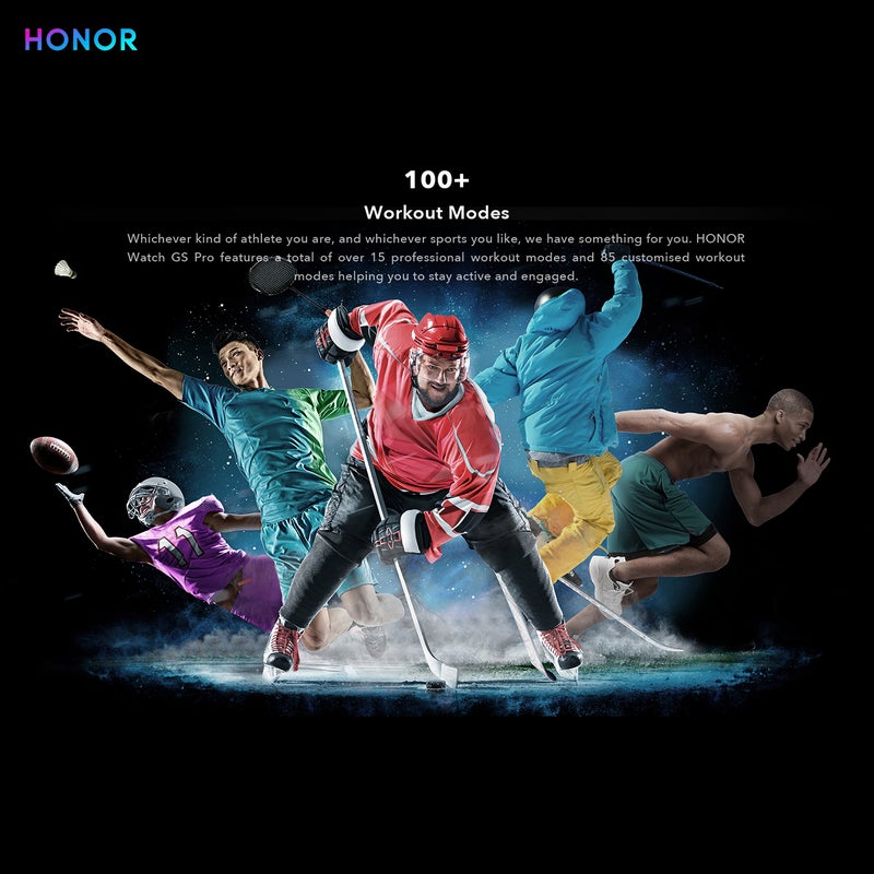 Honor - Waterproof Multi-Function Smartwatch Black - Image 1