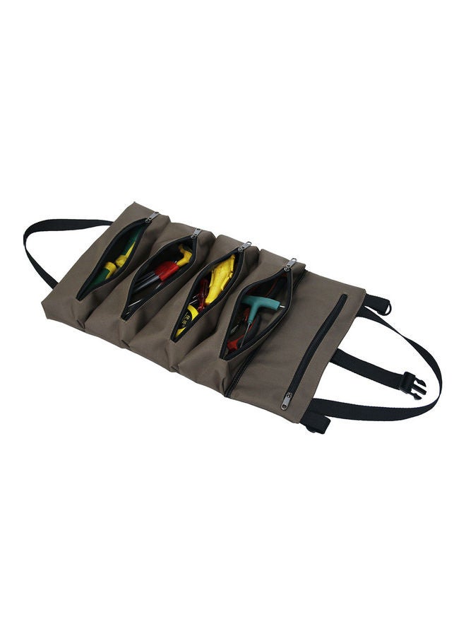 Generic Car Tool Roll Up Bags Waxed Canvas Storage Carriers Pouch Tools Tote Sling Holder Back Seats Organizer  - Image 2