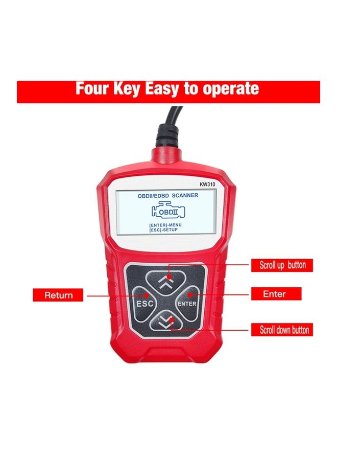 ماسح ضوئي لجميع أنواع السيارات، قارئ كود احترافي للسيارة، أداة فحص تشخيصية لمحرك المركبة طراز KONNWEI KW310 - Image 3