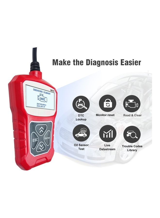 ماسح ضوئي لجميع أنواع السيارات، قارئ كود احترافي للسيارة، أداة فحص تشخيصية لمحرك المركبة طراز KONNWEI KW310 - Image 4