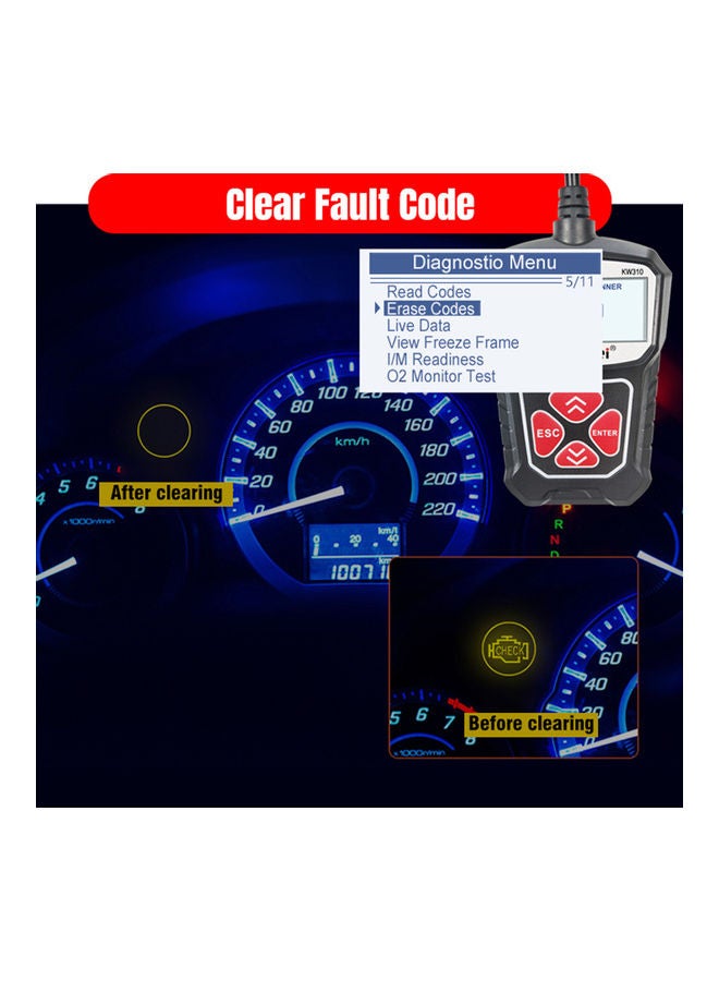 Generic KONNWEI KW310 Universal Car Scanner Professional Automotive Code Reader Vehicle CAN Diagnostic Scan Tool  - Image 4