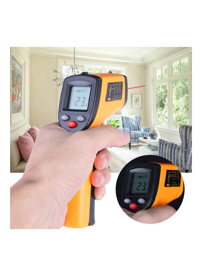Digital Infrared Thermometer Laser Industrial Temperature Gun Non-Contact with Backlight -50-380°C（NOT for Humans）Battery not included