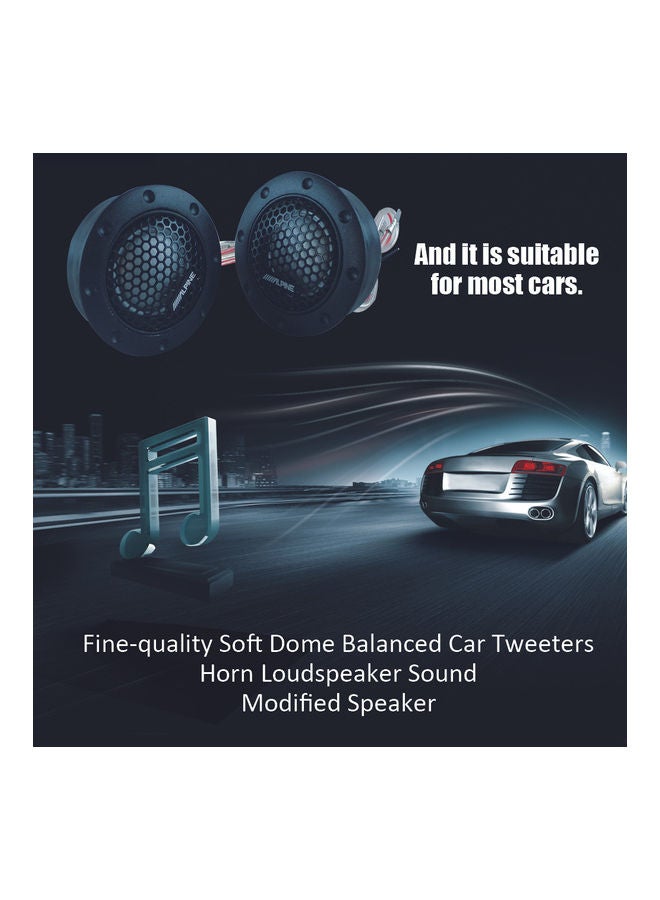 Fine-quality Soft Dome Balanced Car Tweeters Horn Loudspeaker Sound Modified Speaker - Image 2