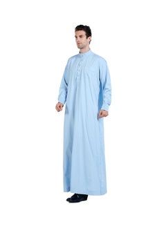 هانيميدو عباية بتصميم إسلامي أزرق سماوي  - Image 4