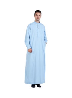 هانيميدو عباية بتصميم إسلامي أزرق سماوي  - Image 5