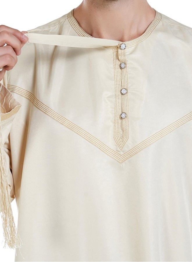 هانيميدو عباية بتصميم إسلامي. بيج - Image 2