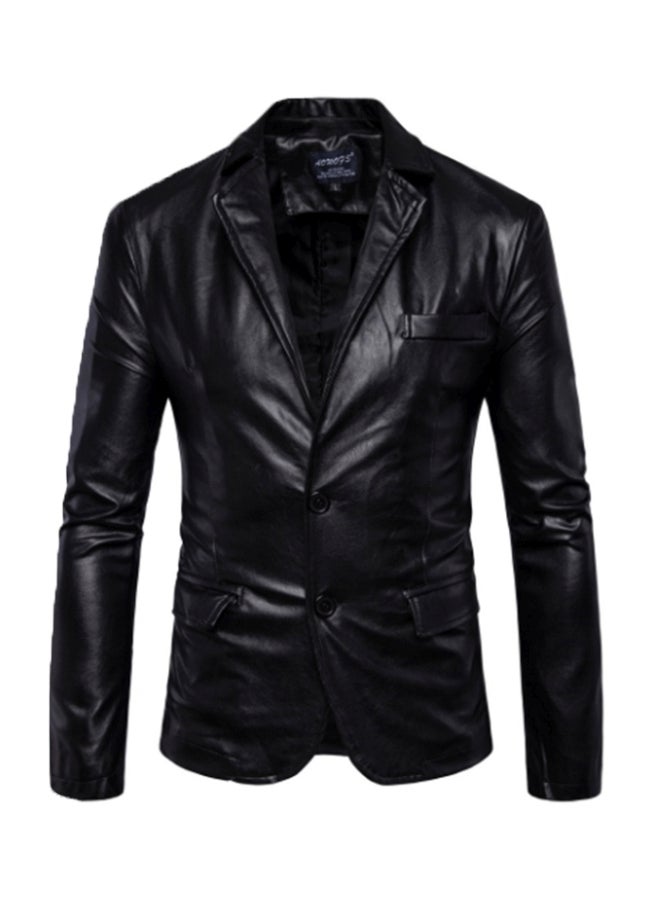 Lucky Plain Leather Jacket black - Image 1