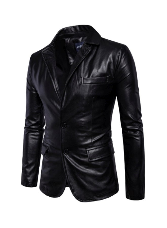 Lucky Plain Leather Jacket black - Image 3
