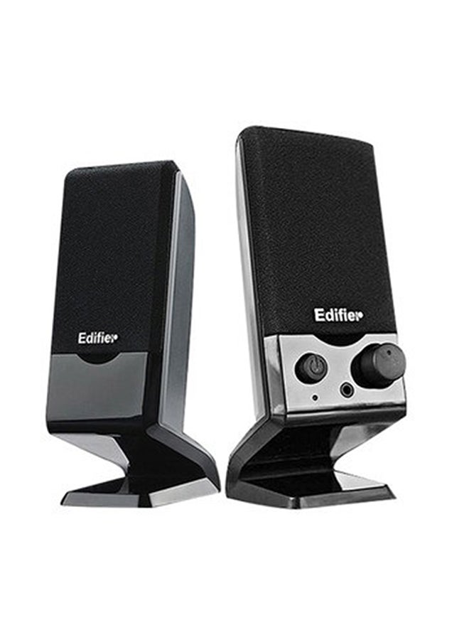 M1250  - Compact, lightweight speakers USB powered, compact 2.0 speaker system -  PCs, laptops and portable devices with two speakers. black