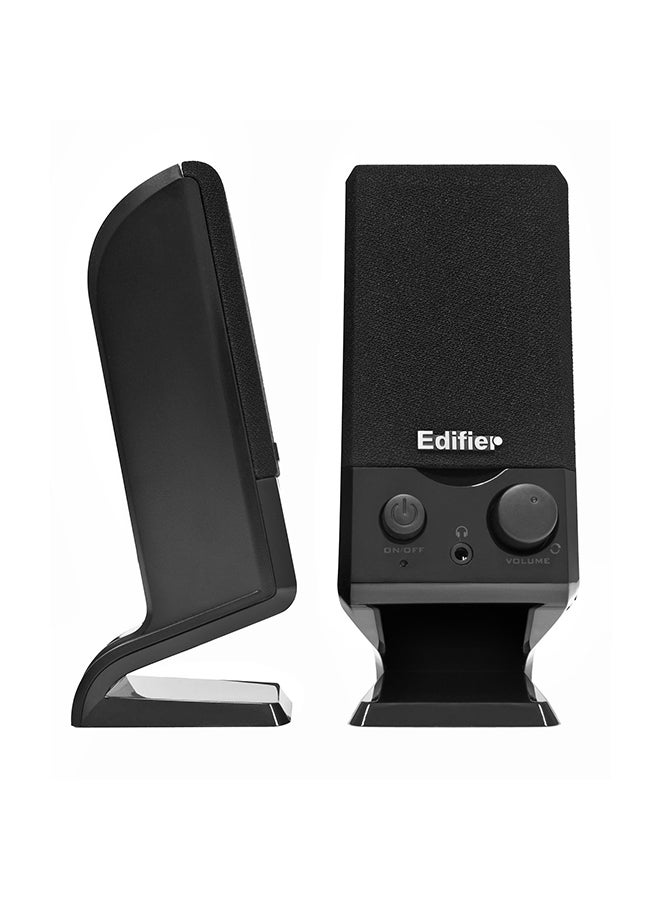M1250  - Compact, lightweight speakers USB powered, compact 2.0 speaker system -  PCs, laptops and portable devices with two speakers. black