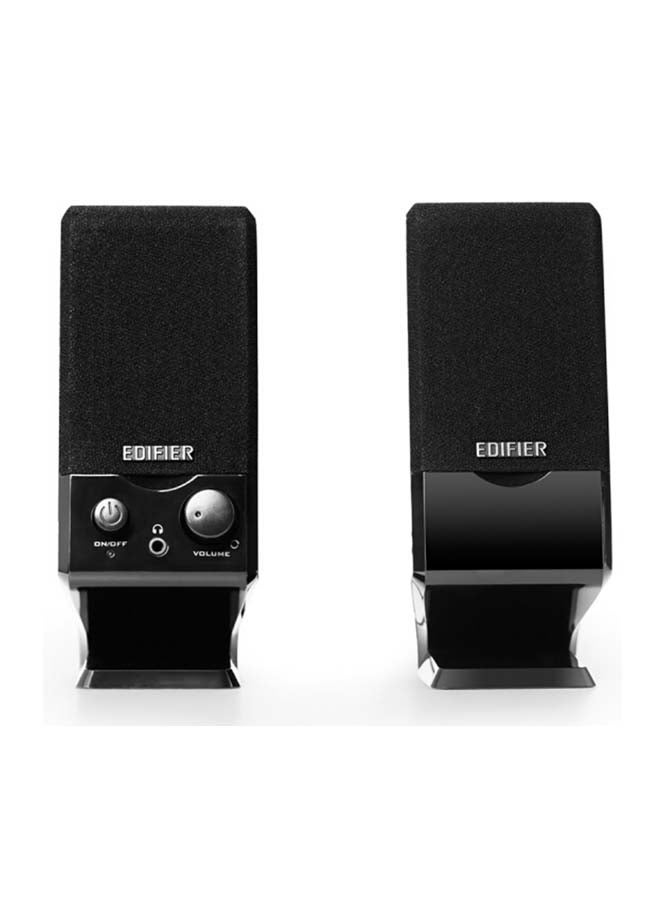 M1250  - Compact, lightweight speakers USB powered, compact 2.0 speaker system -  PCs, laptops and portable devices with two speakers. black