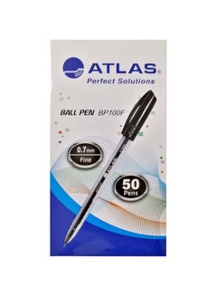 ATLAS 50-Piece Fine 0.7mm BallPoint pen Black 