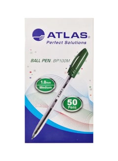 ATLAS 50-Piece Fine 1.0mm BallPoint pen Green 