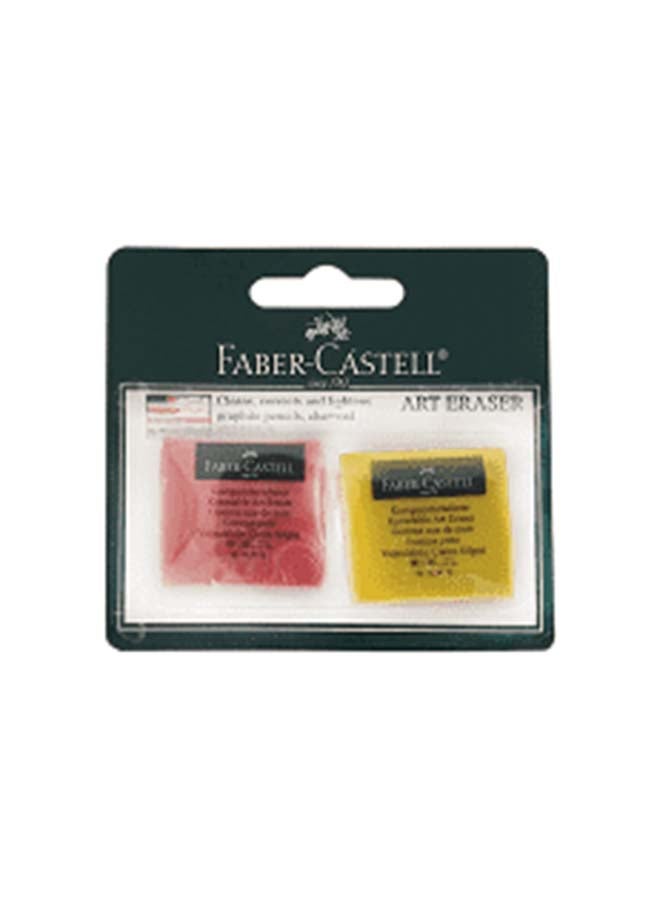 2-Piece Kneadable Eraser Yellow/Pink