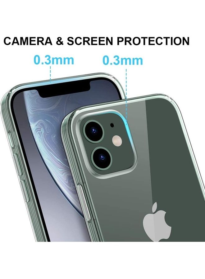 روك بو غطاء حماية مع لاصقتي حماية للشاشة لهاتف آيفون 12 ميني شفاف - Image 5