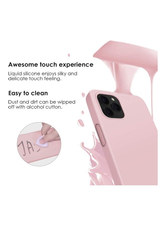 Rock Pow Silicone Shockproof Case Cover With Tempered Screen Protector For Apple iPhone 12 Pro Max Sand Pink - Image 4