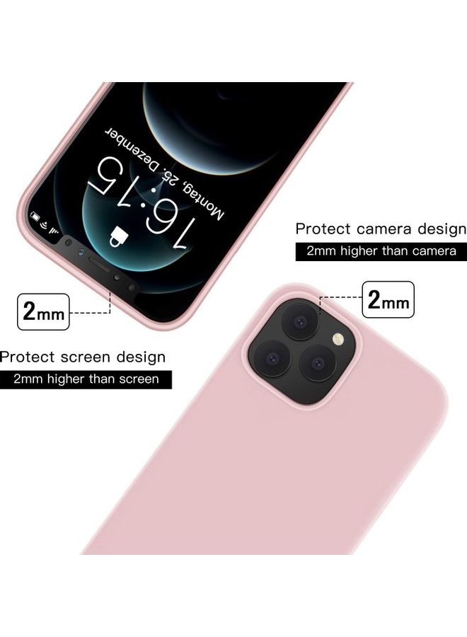 Rock Pow Silicone Shockproof Case Cover With Tempered Screen Protector For Apple iPhone 12 Pro Max Sand Pink - Image 5