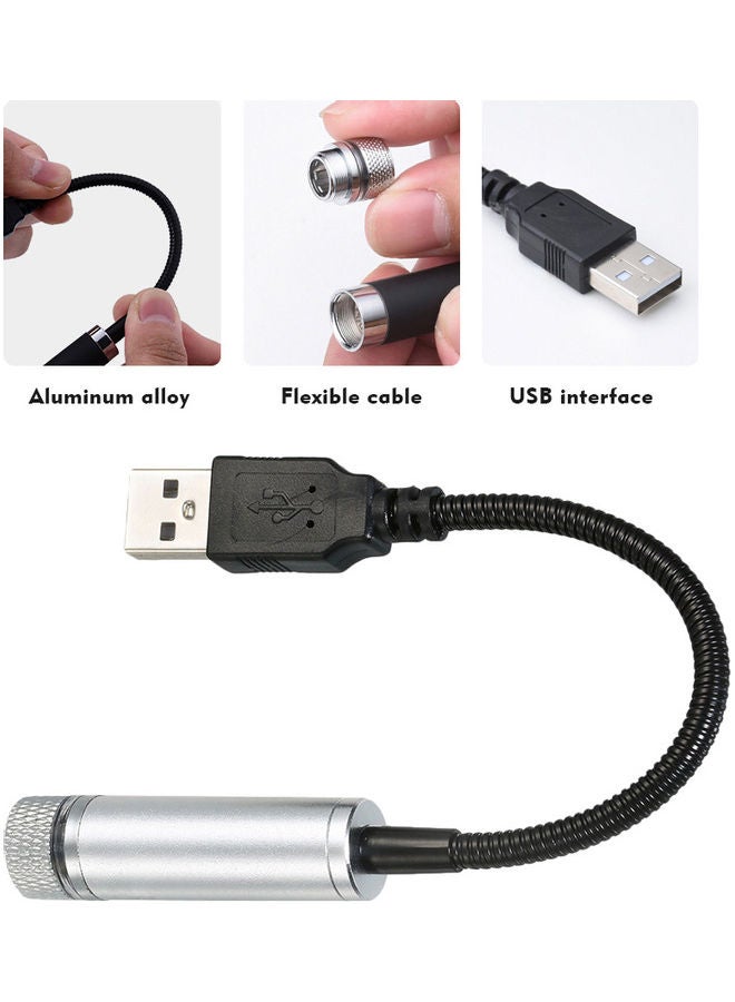 جهاز بروجيكتور بإضاءة ليلية على شكل نجوم مزود بمنفذ USB للزينة - Image 2