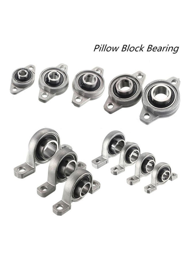 KP/KFL08 - 007 Rhombic Mount Pillow Block Bearing silver - Image 2
