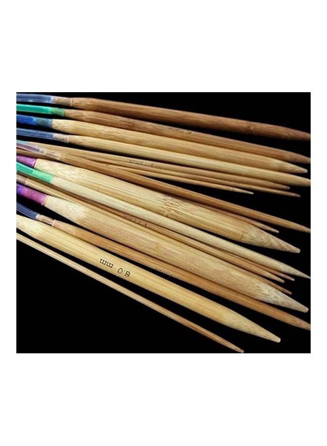 18 Pieces Of Tube Circular Carbonized Bamboo Knitting Needle Pins Multicolor - Image 5