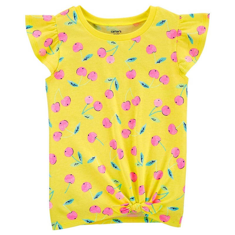 carter's Cherry Tie-Front Jersey T-Shirt Multicolour  - Image 1