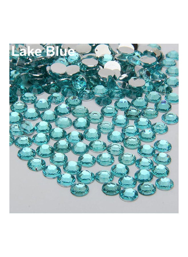 2000Pcs Flat Back Resin Rhinestones DIY Phone Case Nail Decals 2/3/4/5mm Lake Blue 20*10*20cm - Image 1
