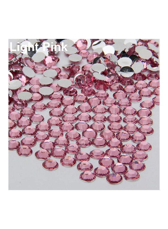 2000Pcs Flat Back Resin Rhinestones DIY Phone Case Nail Decals 2/3/4/5mm Light Pink 20*10*20cm - Image 1