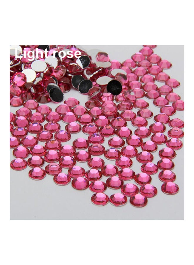 2000Pcs Flat Back Resin Rhinestones DIY Phone Case Nail Decals 2/3/4/5mm Light Rose 20*10*20cm - Image 1