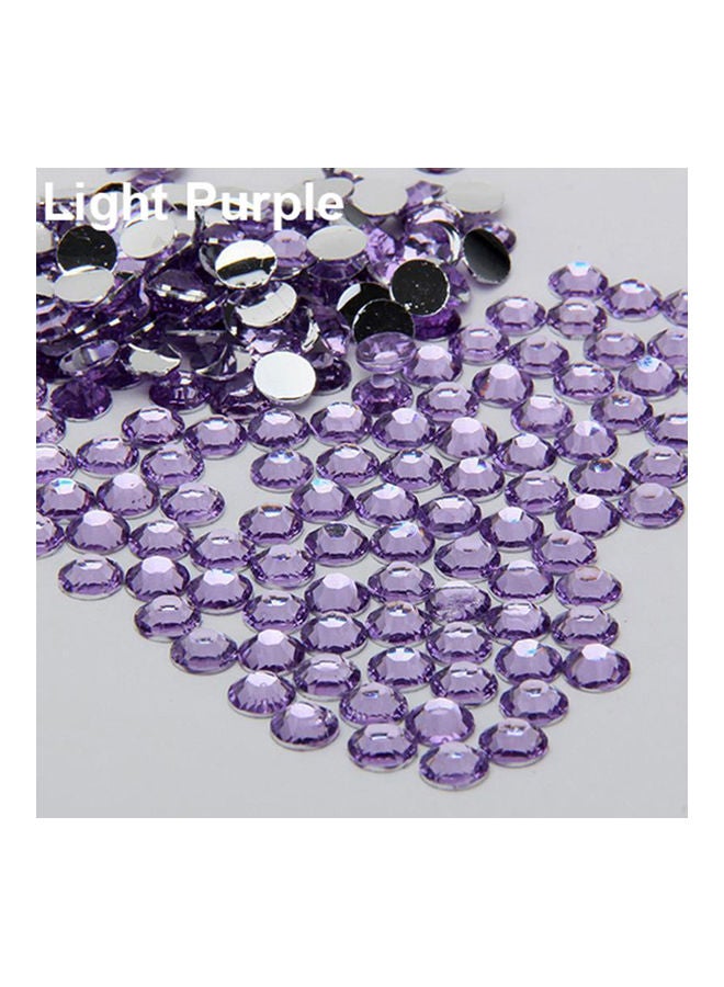 2000Pcs Flat Back Resin Rhinestones DIY Phone Case Nail Decals 2/3/4/5mm Light Purple 20*10*20cm - Image 1