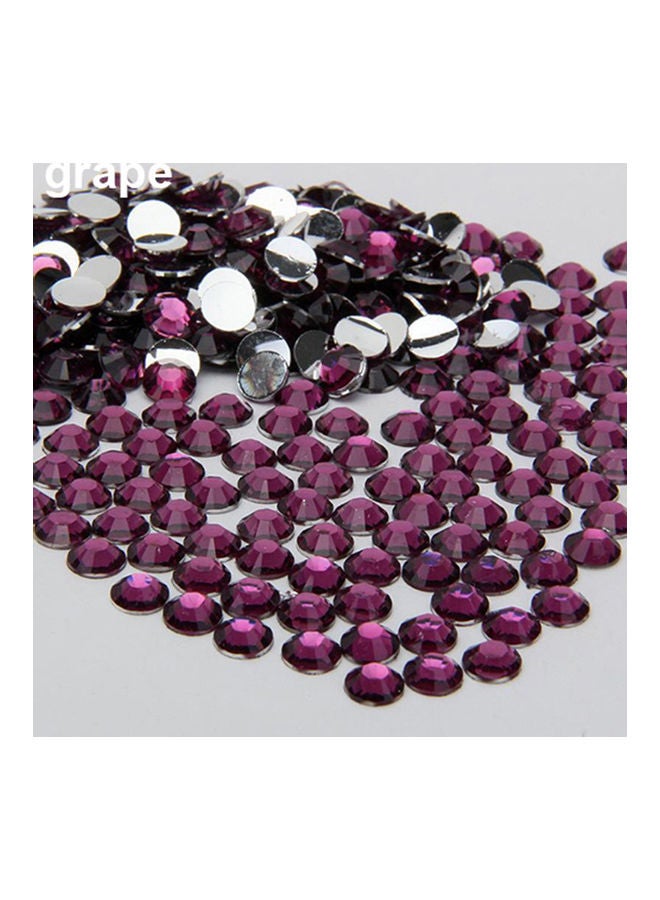 2000Pcs Flat Back Resin Rhinestones DIY Phone Case Nail Decals 2/3/4/5mm Light Violet 20*10*20cm - Image 5