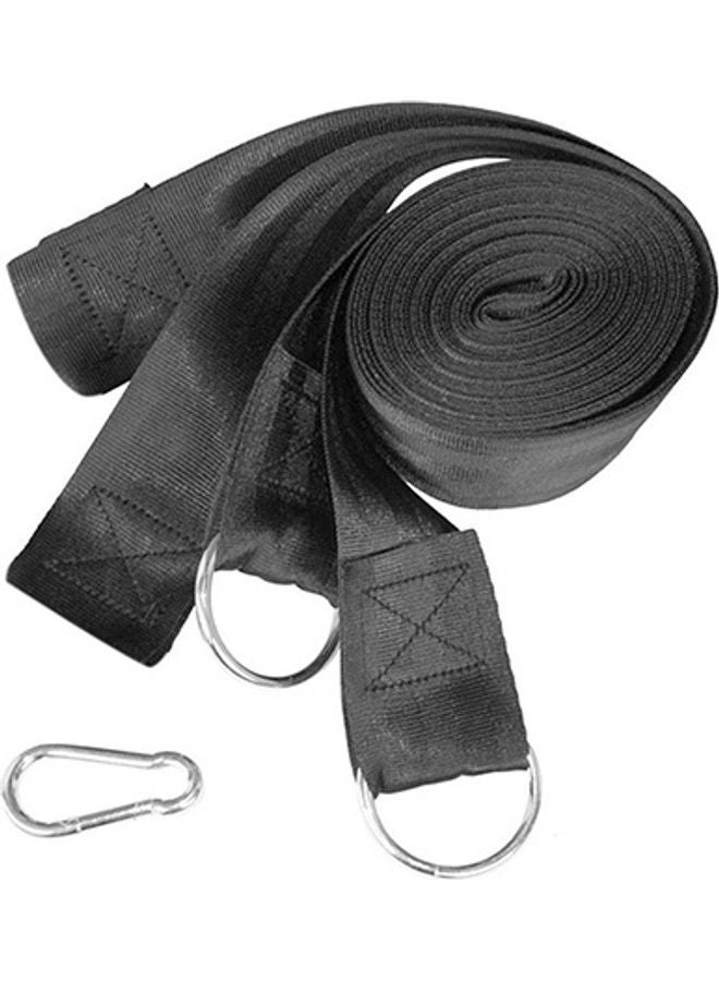 Hammock Hanging Belt Tree Strap Nylon Rope Outdoor Camping Tool with Buckles Black 20*10*20cm - Image 2