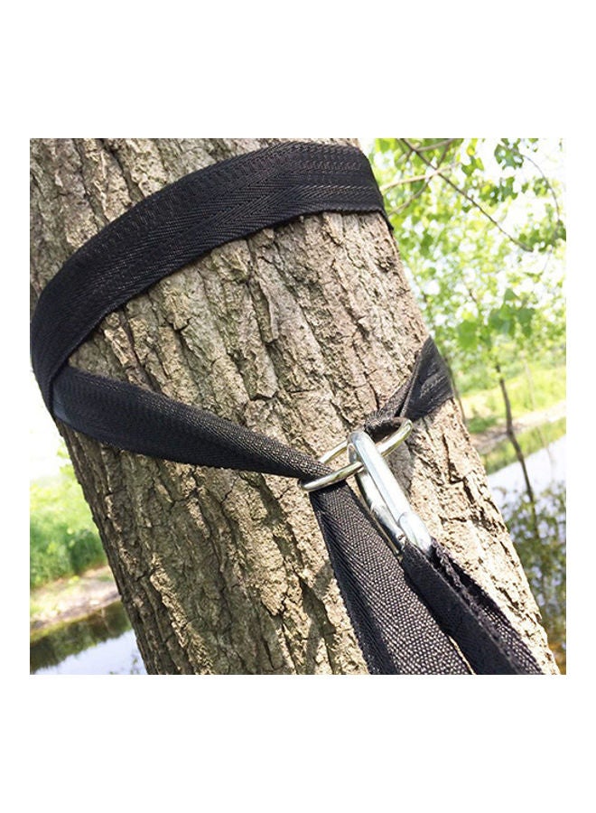 Hammock Hanging Belt Tree Strap Nylon Rope Outdoor Camping Tool with Buckles Black 20*10*20cm - Image 5