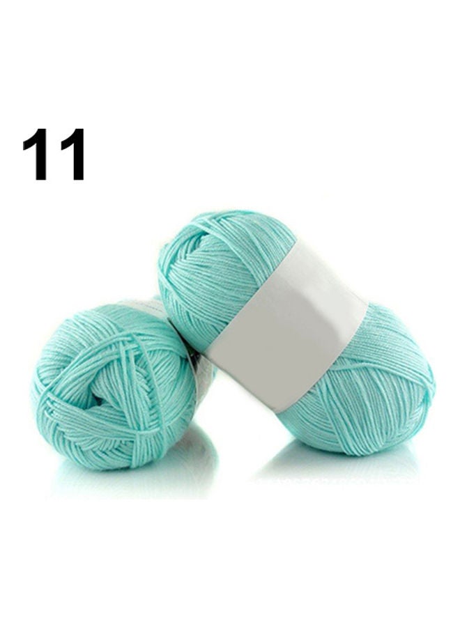 قطعة واحدة من خيط غزل الصوف المحبوك من القطن والكروشيه والخيزران الناعم وتأتي بوزن 50 جم لكل قطعة 11# أزرق ليك 20*10*20سم - Image 1