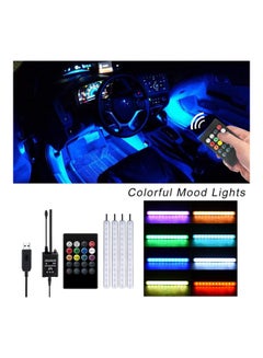 Car RGB LED Strip Light Atmosphere Foot Ambient Lights